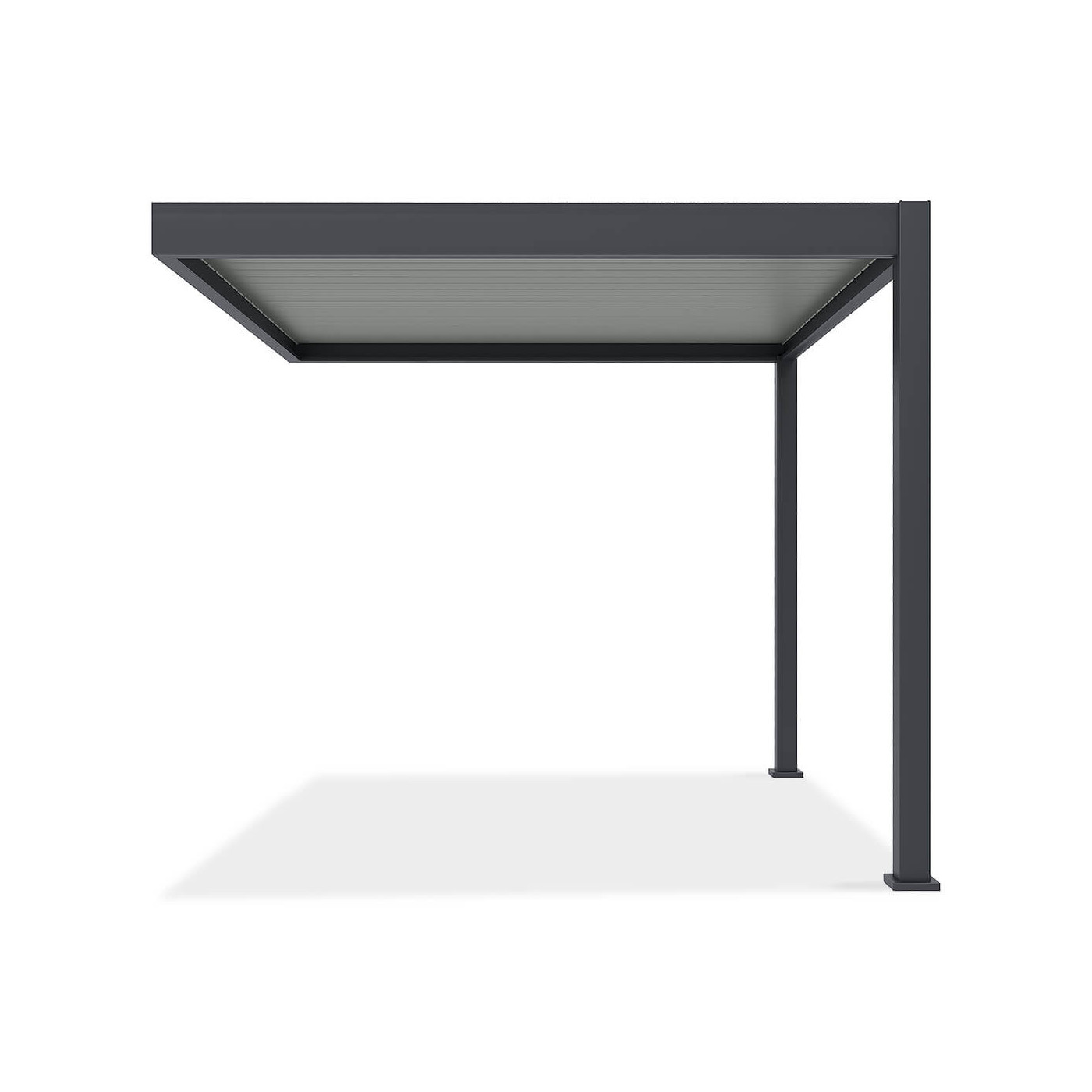 Bok Przyściennej pergoli ELEGANCE WALL 3x3 Anthracite/Light Grey - Gutroof