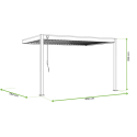Wymiary - przyścienna pergola ELEGANCE WALL 3x4 Anthracite - Gutroof