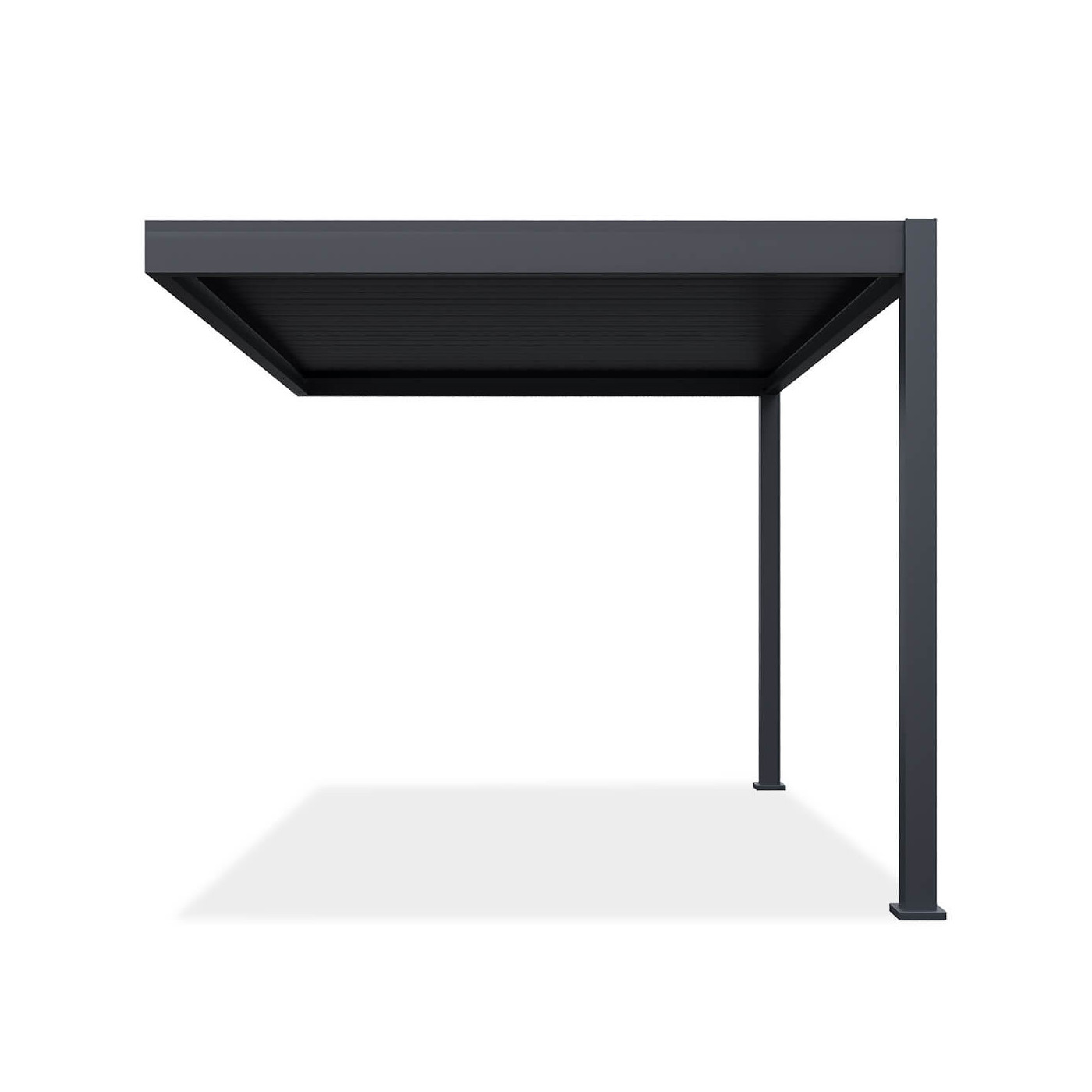 Front - przyścienna pergola ELEGANCE WALL 3x4 Anthracite - Gutroof