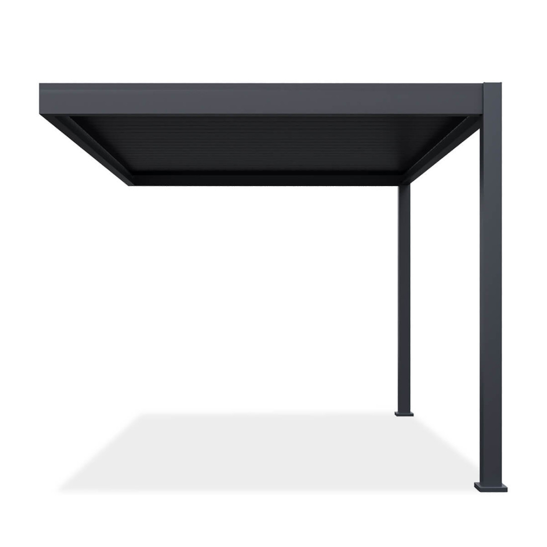 Front - przyścienna pergola ELEGANCE WALL 3x4 Anthracite - Gutroof