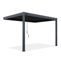 Bok - przyścienna pergola ELEGANCE WALL 3x4 Anthracite - Gutroof