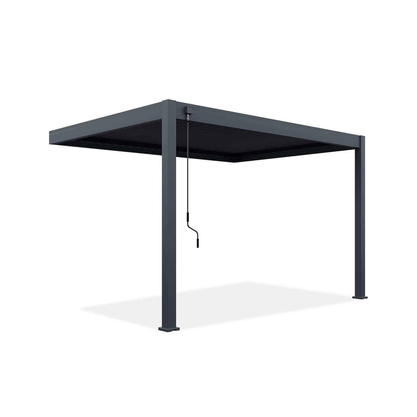 Bok - przyścienna pergola ELEGANCE WALL 3x4 Anthracite - Gutroof
