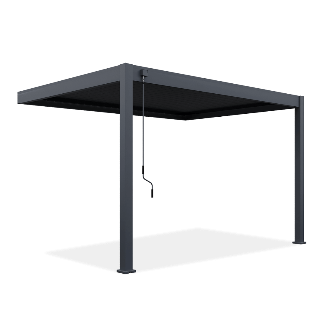 Bok - przyścienna pergola ELEGANCE WALL 3x4 Anthracite - Gutroof