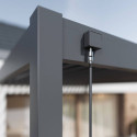 Zbliżenie na lamele dachowe przyściennej pergoli ELEGANCE WALL 3x4 Anthracite - Gutroof