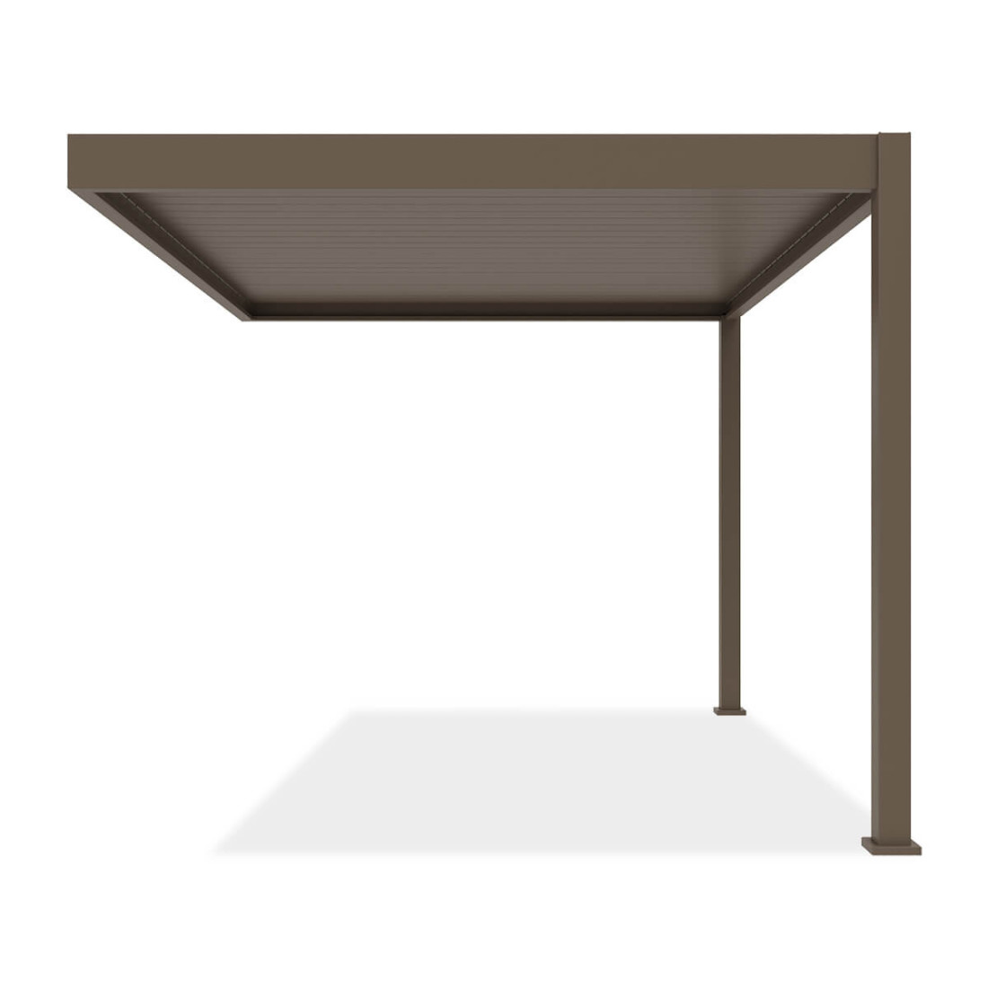 Cechy przyściennej pergoli 3x4 w kolorze Taupe