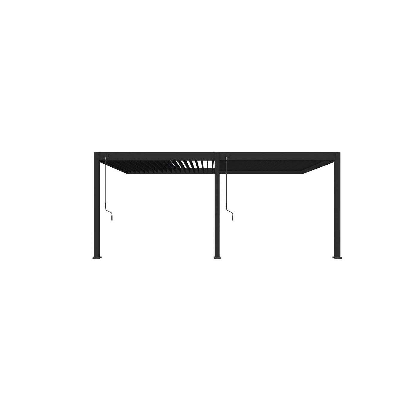 Przyścienna pergola ELEGANCE WALL 3x6 Anthracite - Gutroof