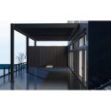 Pergola elegance wall 3x6 anthracite zamontowana do ściany budynku