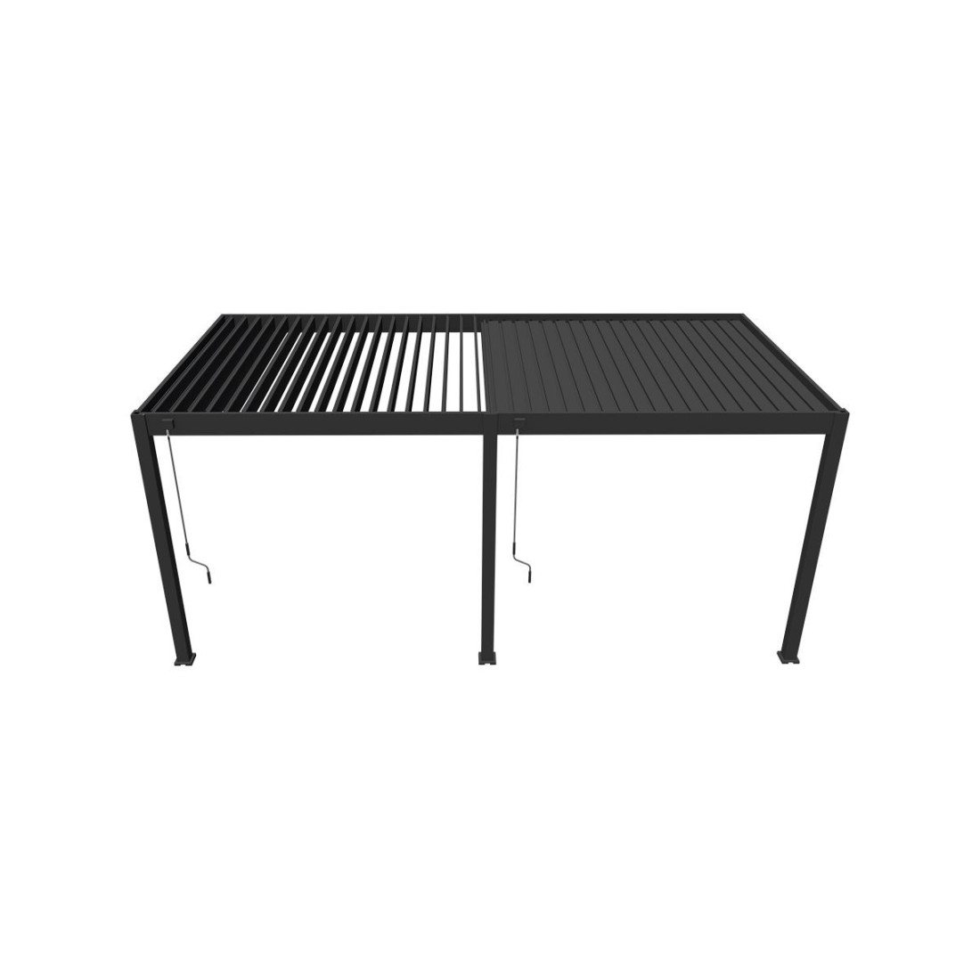 Widok z góry na przyścienną pergolę ELEGANCE WALL 3x6