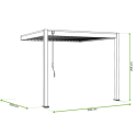 Pergola 3x3 Gutroof ELEGANCE WALL AUTOMATIC antracyt/szary
