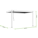 Wymiary automatyczna pergola przyścienna z oświetleniem ELEGANCE WALL AUTOMATIC 3x4 Anthracite - Gutroof