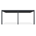 Przód automatycznej pergoli przyściennej z oświetleniem led elegance wall 3x6m antracyt 