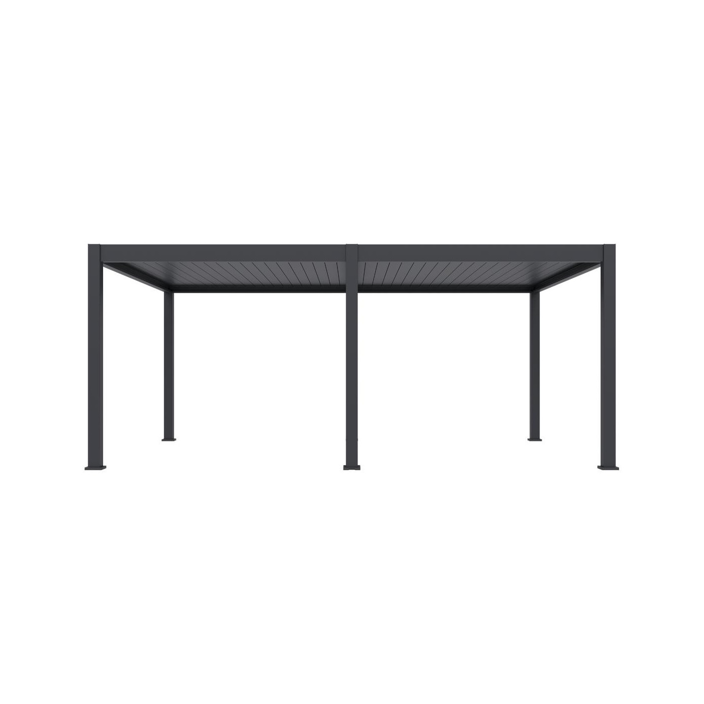 Pergola elektryczna tarasowa DELUE PRO AUTOMATIC 4x6 z oświetleniem LED Antracyt Gutroof 