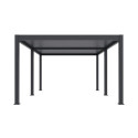 Pergola elektryczna tarasowa DELUE PRO AUTOMATIC 4x6 z oświetleniem LED Antracyt Gutroof widok tylny