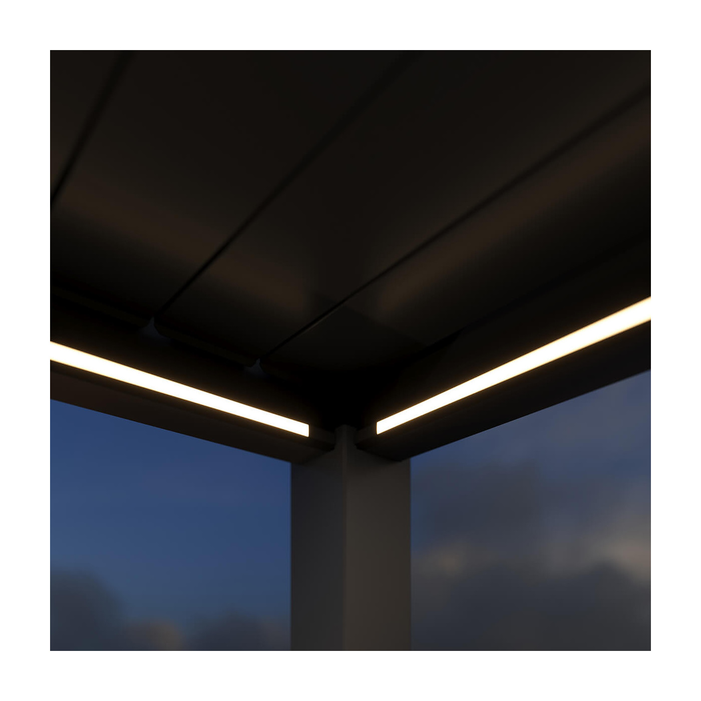 Zbliżenie na oświetlenie led nocą
