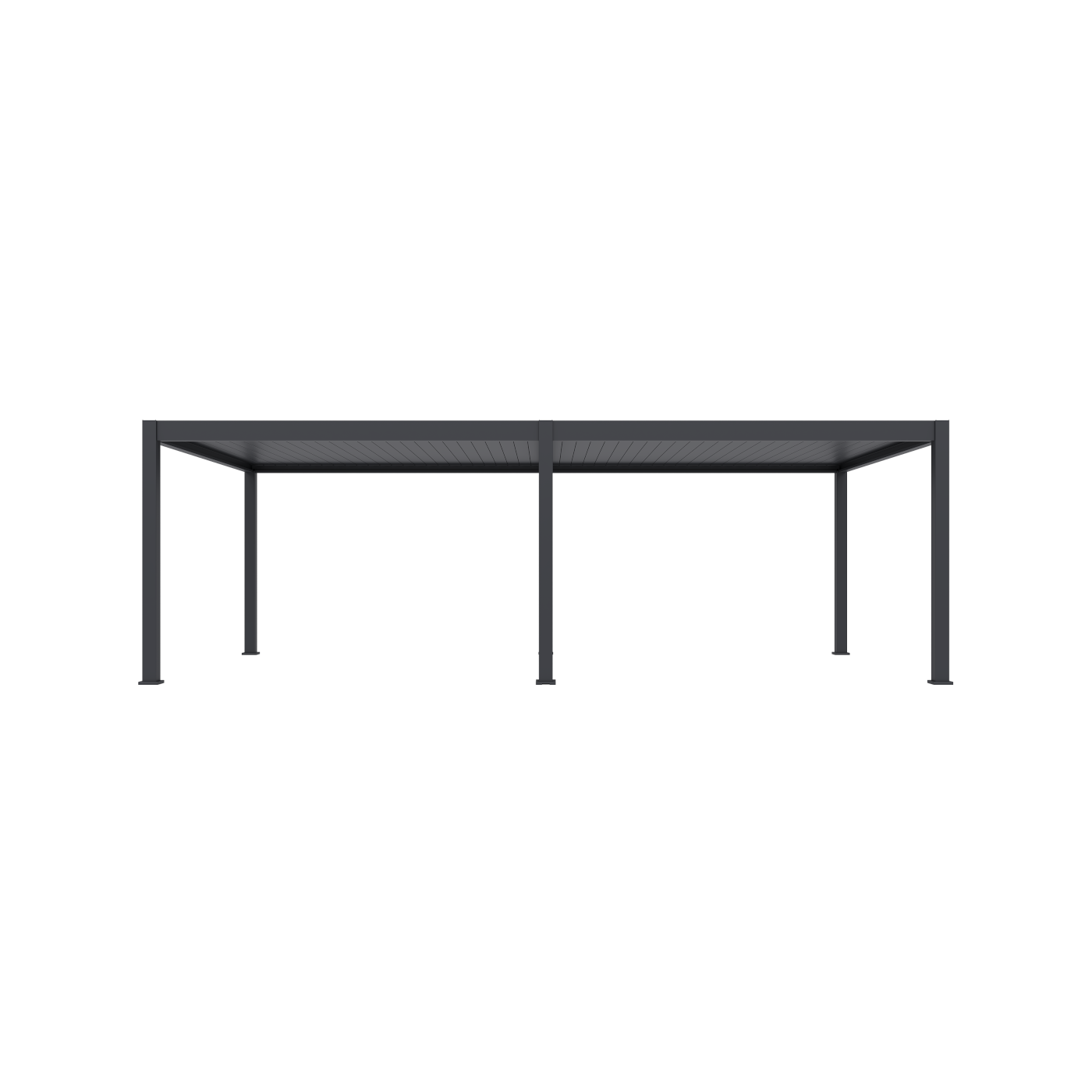 Widok frontalny pergoli deluxe automatic pro 4x8 LED