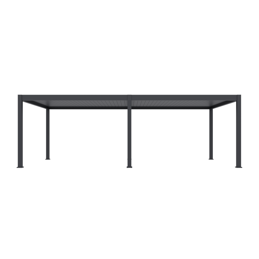 Widok frontalny pergoli deluxe automatic pro 4x8 LED