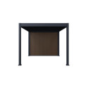 Pergola tarasowa Fusion 3x4+2 Anthracite Gutroof ze schowkiem widok boczny