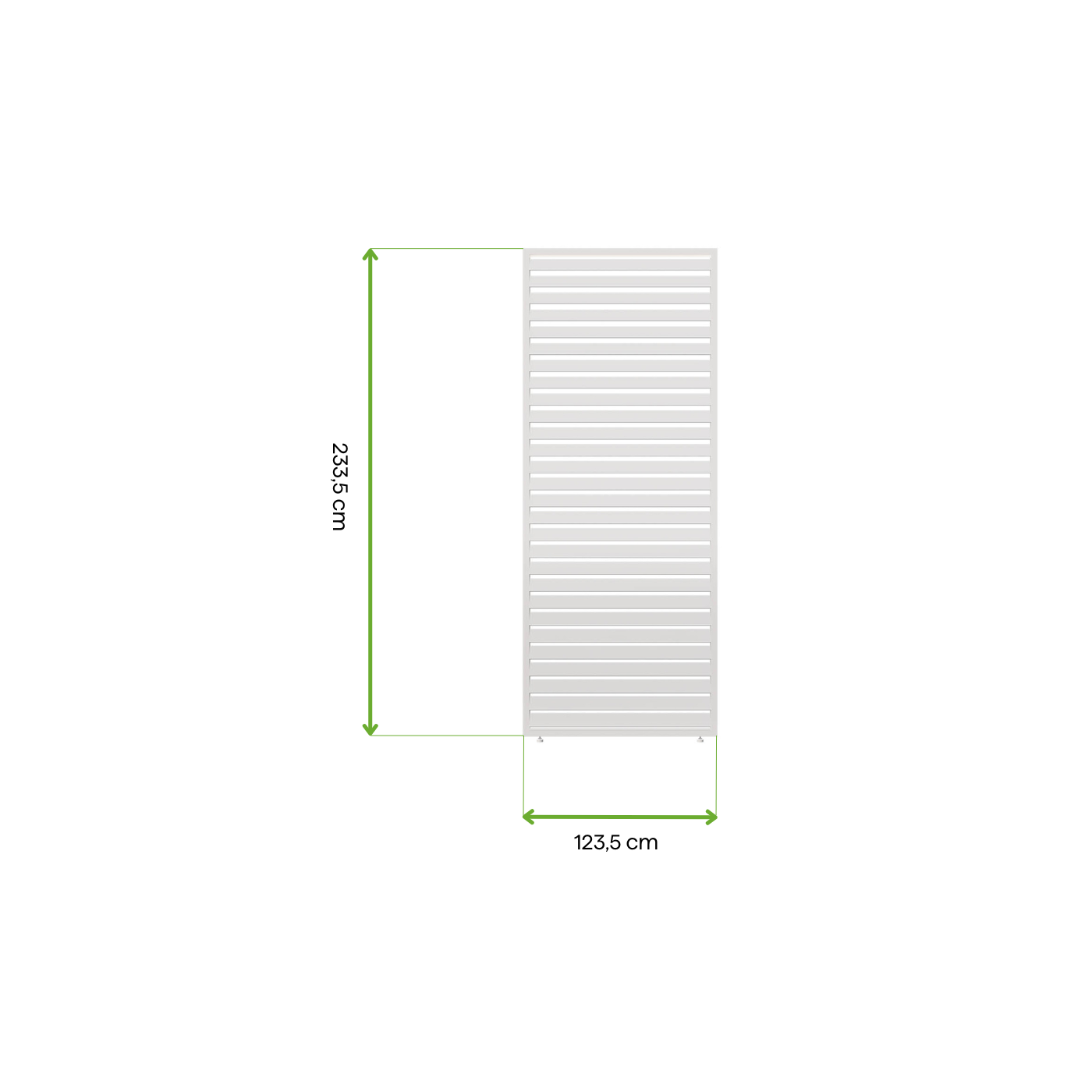 Panel żaluzjowy poziomy do pergoli ELEGANCE/DELUXE/FUSION 1.3 m White - Gutroof