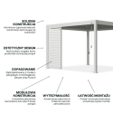 Cechy panel żaluzjowy poziomy do pergoli ELEGANCE/DELUXE/FUSION 1.3 m White - Gutroof