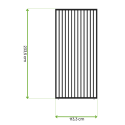 Wymiary - panel żaluzjowy pionowy do pergoli ELEGANCE/DELUXE/FUSION 1.2 m Anthracite - Gutroof