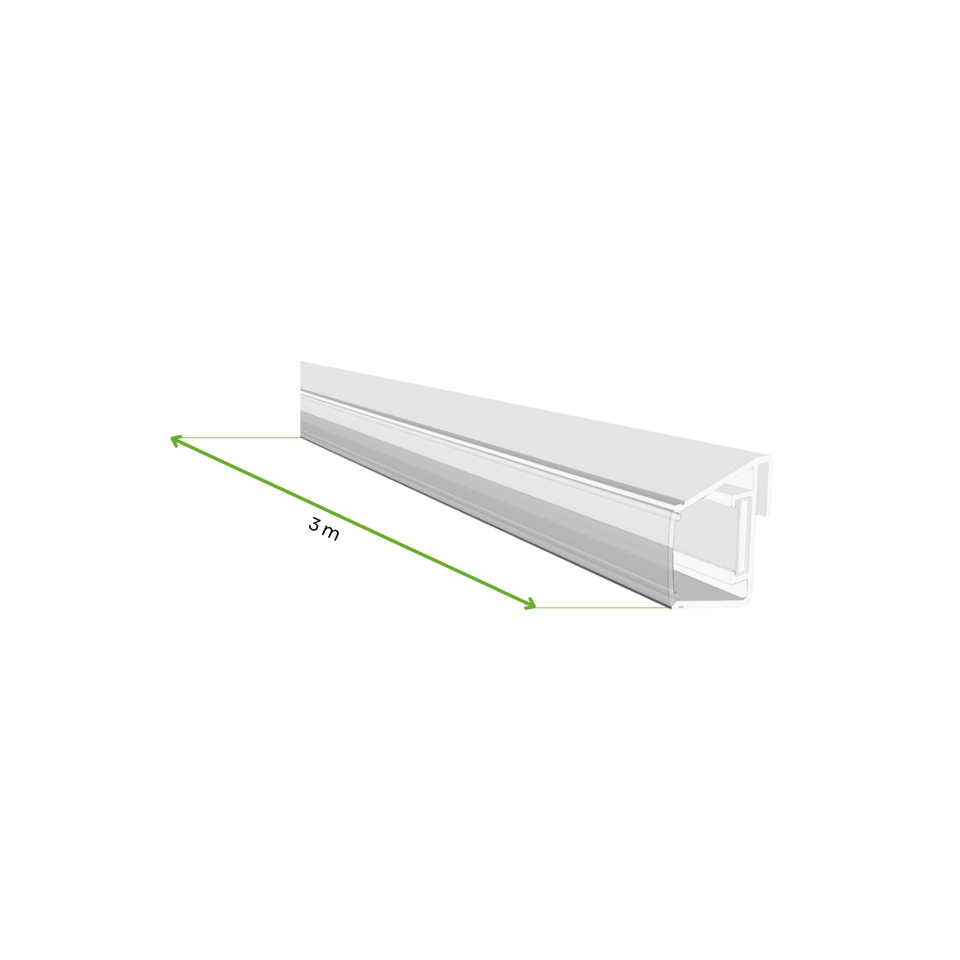 Wymiary - Oświetlenie LED do pergoli 3m x 2 White - Gutroof