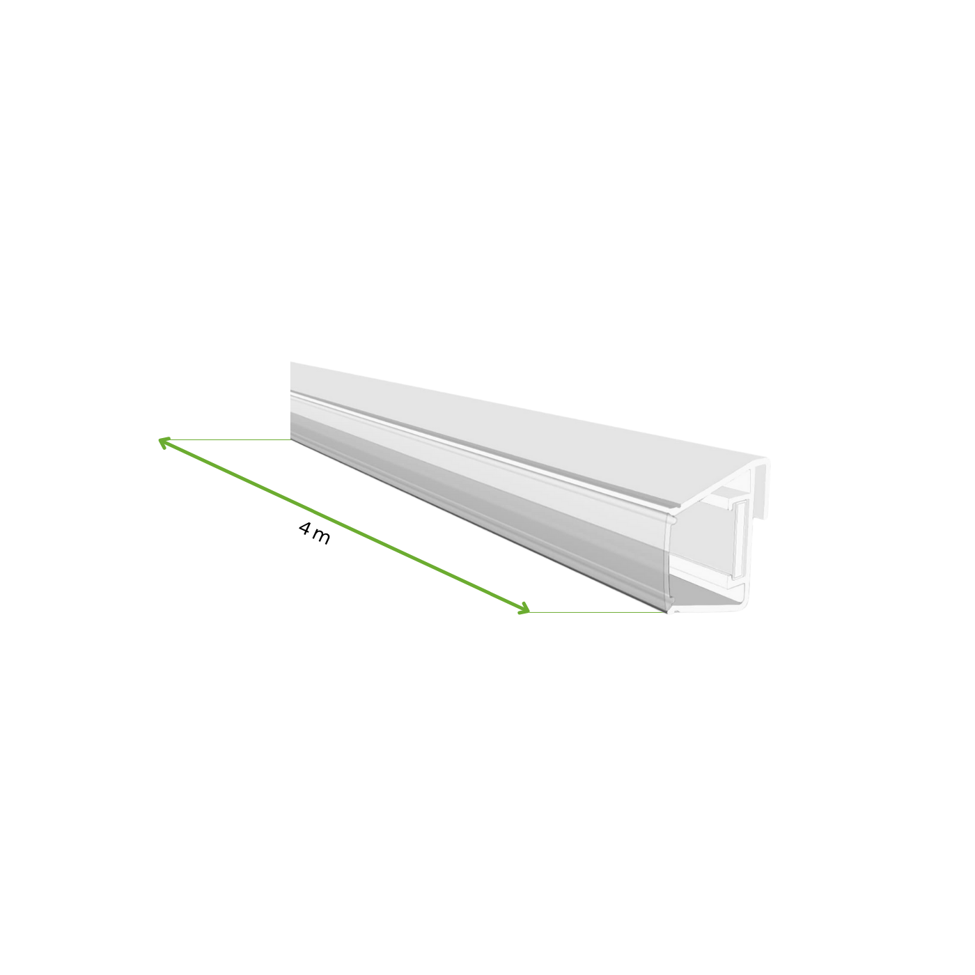 wymiary oświetlenie LED do pergoli 4m x 2 White - Gutroof