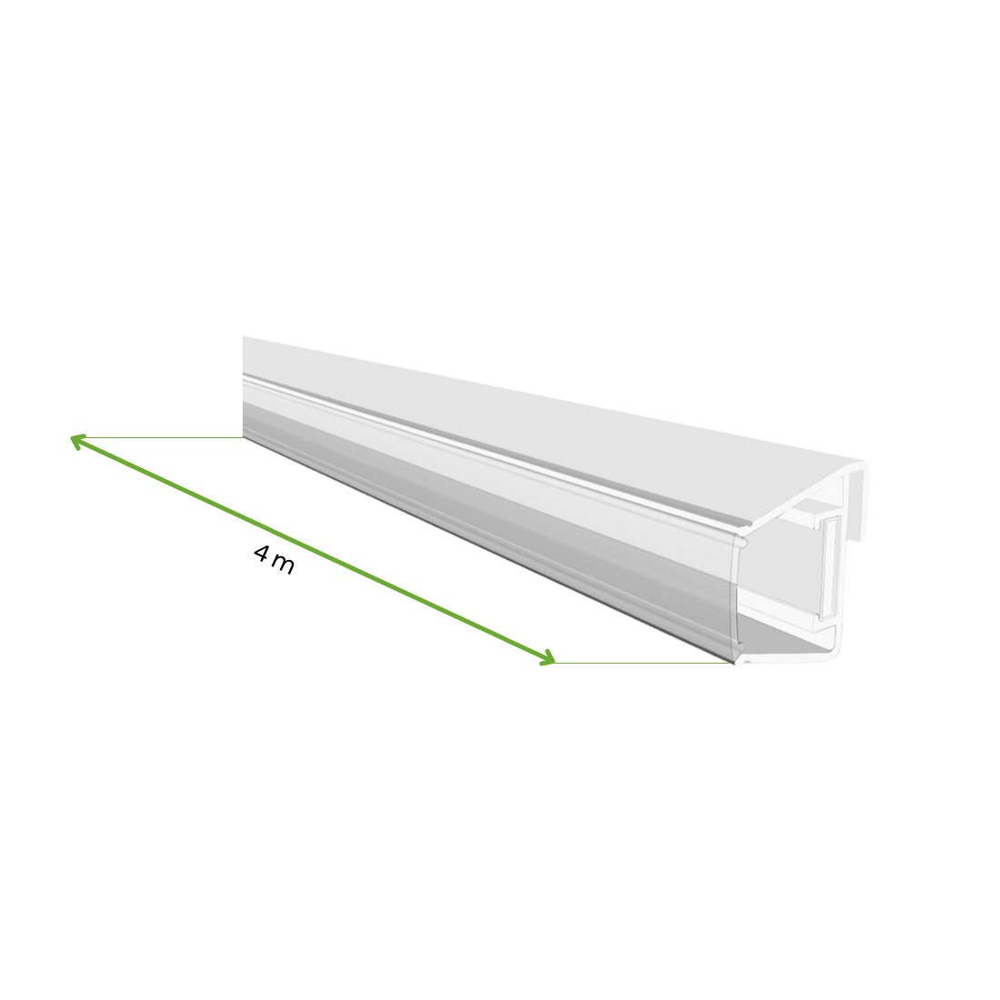 wymiary oświetlenie LED do pergoli 4m x 2 White - Gutroof