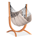 Fotel hamakowy ze stojakiem UDINE ORGANIC Zebra - La Siesta