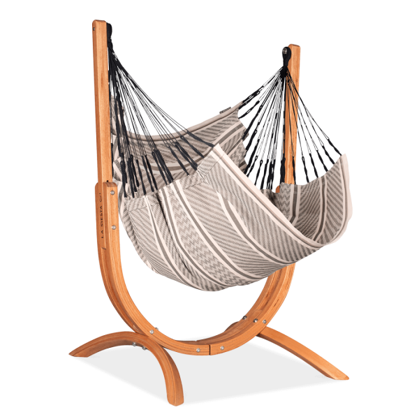 Fotel hamakowy ze stojakiem UDINE ORGANIC Zebra - La Siesta