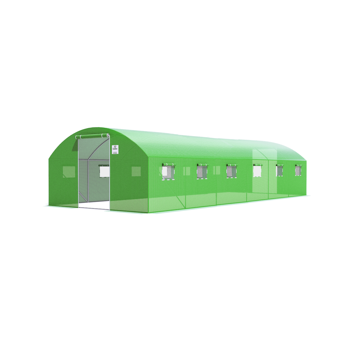 Tunel foliowy PODWÓJNE Drzwi 4x6x2 - 24m2 Zielony Cultivo
