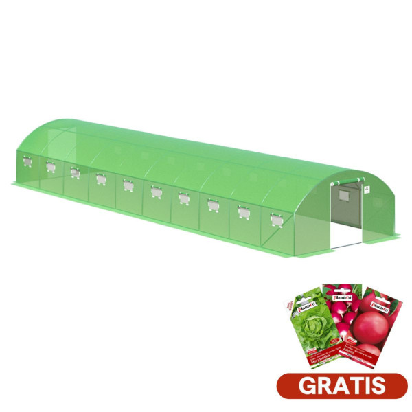 10 sekcyjny foliak w kolorze zielonym, 4x10x2 - 40m, cultivo, nasiona gratis