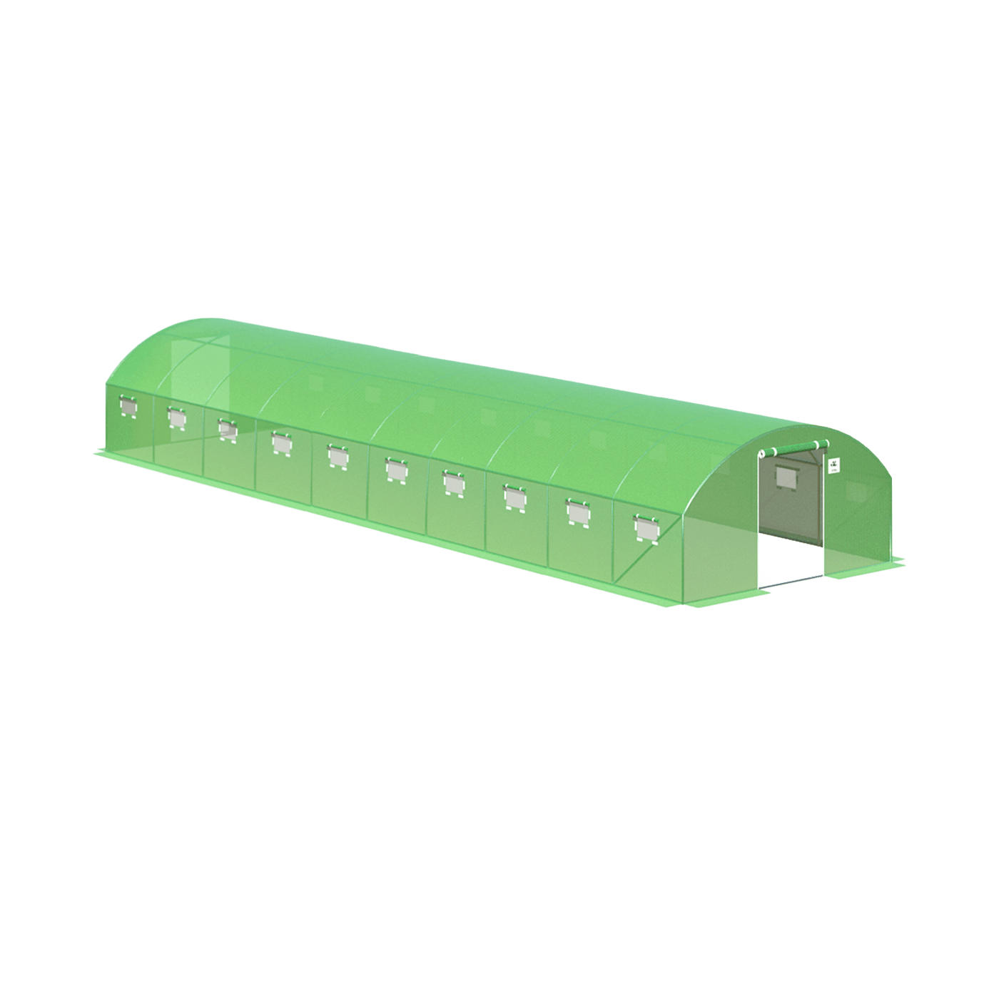 Tunel Zielony PODWÓJNE Drzwi 4x10x2 - Cultivo 