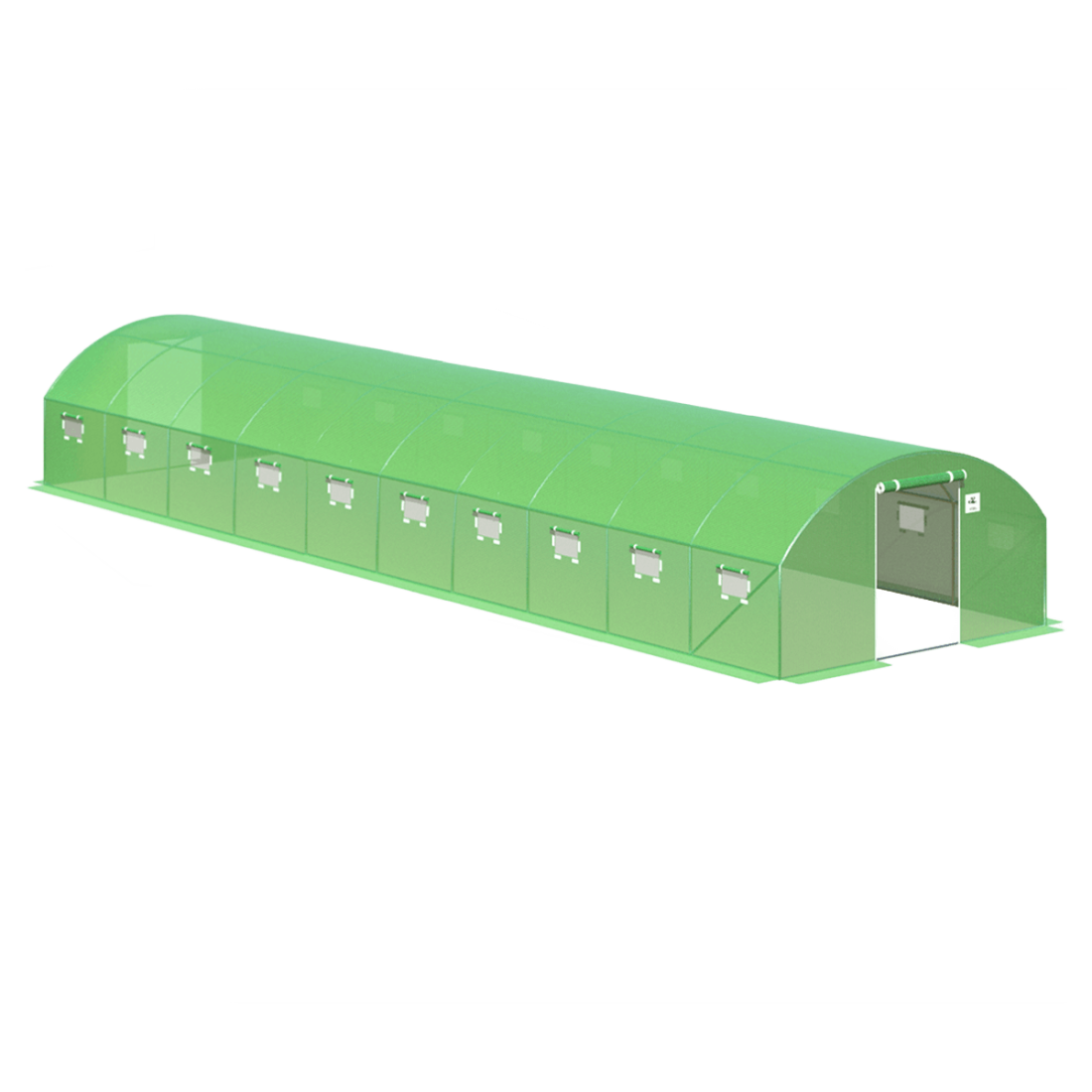 Tunel Zielony PODWÓJNE Drzwi 4x10x2 - Cultivo 