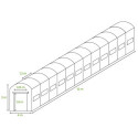 12 sekcyjny ogrodowy tunel foliowy 4x12x2 - 48m2 zielony - Cultivo