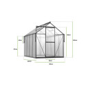Szklarnia ogrodowa z systemem Slide-In 183x245cm Black Cultivo