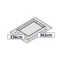 Szklarnia ogrodowa aluminiowa, system Slide-In 244x370cm Cultivo