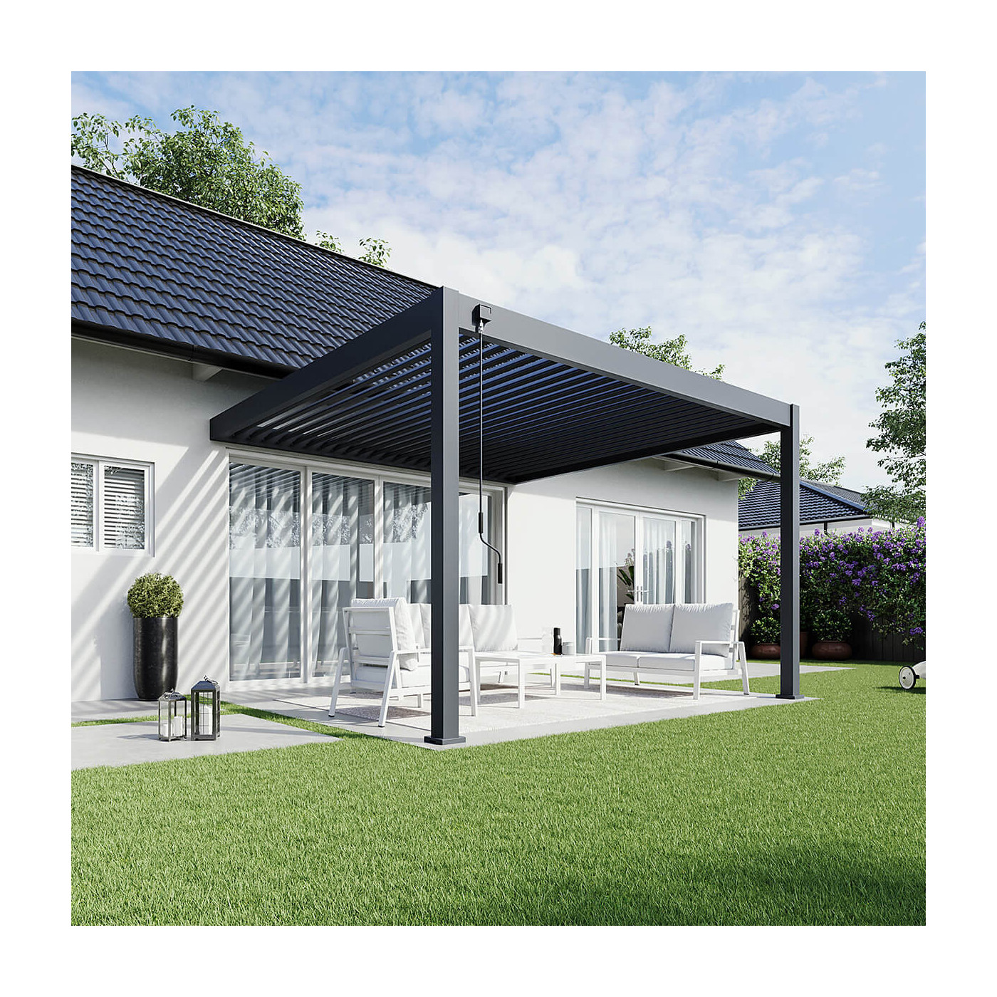 Pergola Przyścienna DELUXE Wall 3,6x4 Antracyt | Gutroof
