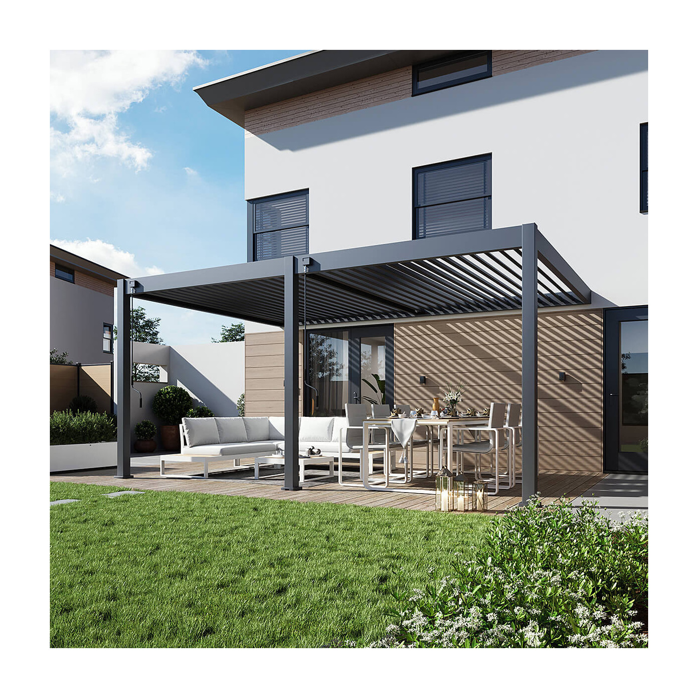  Pergola Przyścienna DELUXE Wall 3,6x5,3 Antracyt | Gutroof