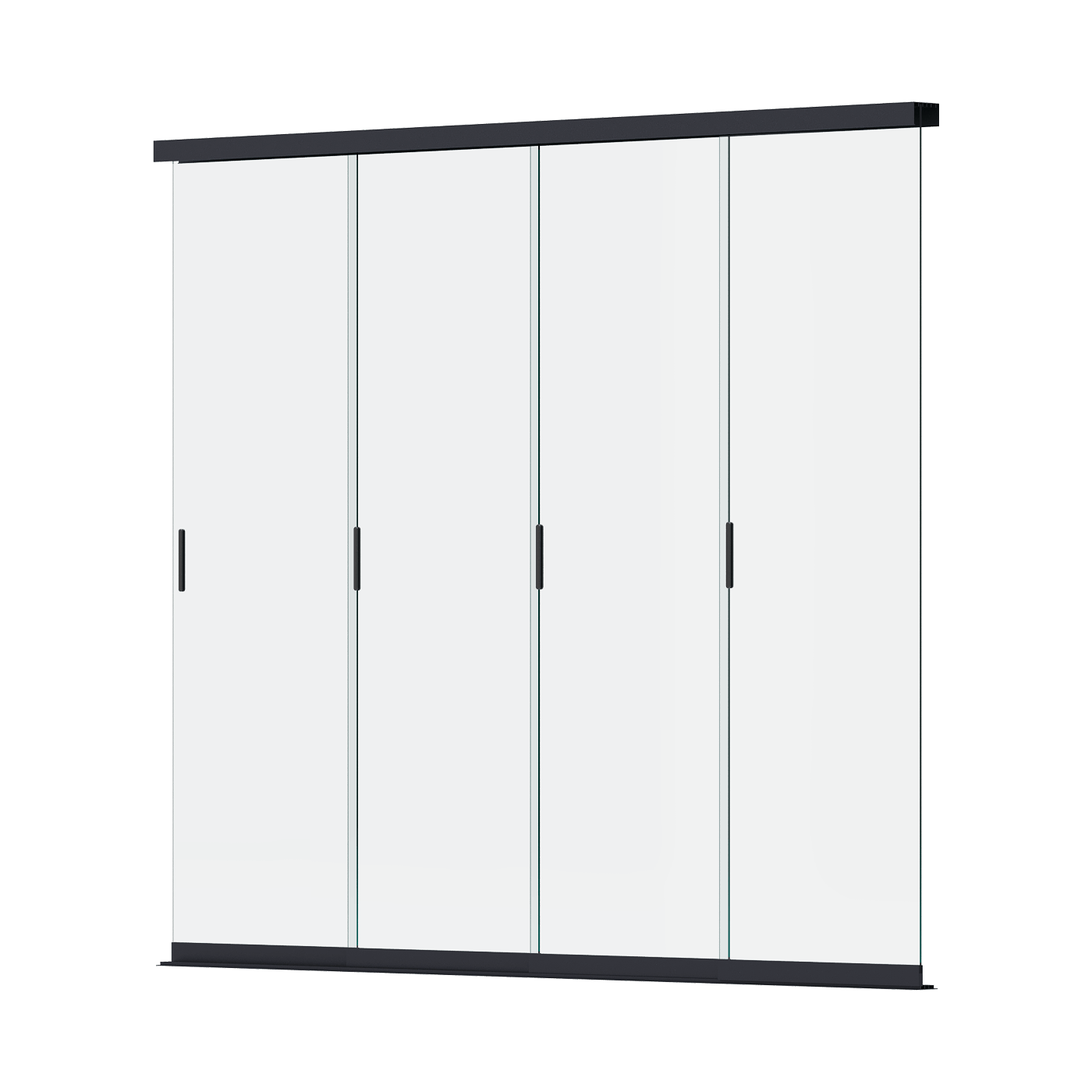 Panel szklany przesuwny 3m kolor: Anthracite - Gutroof