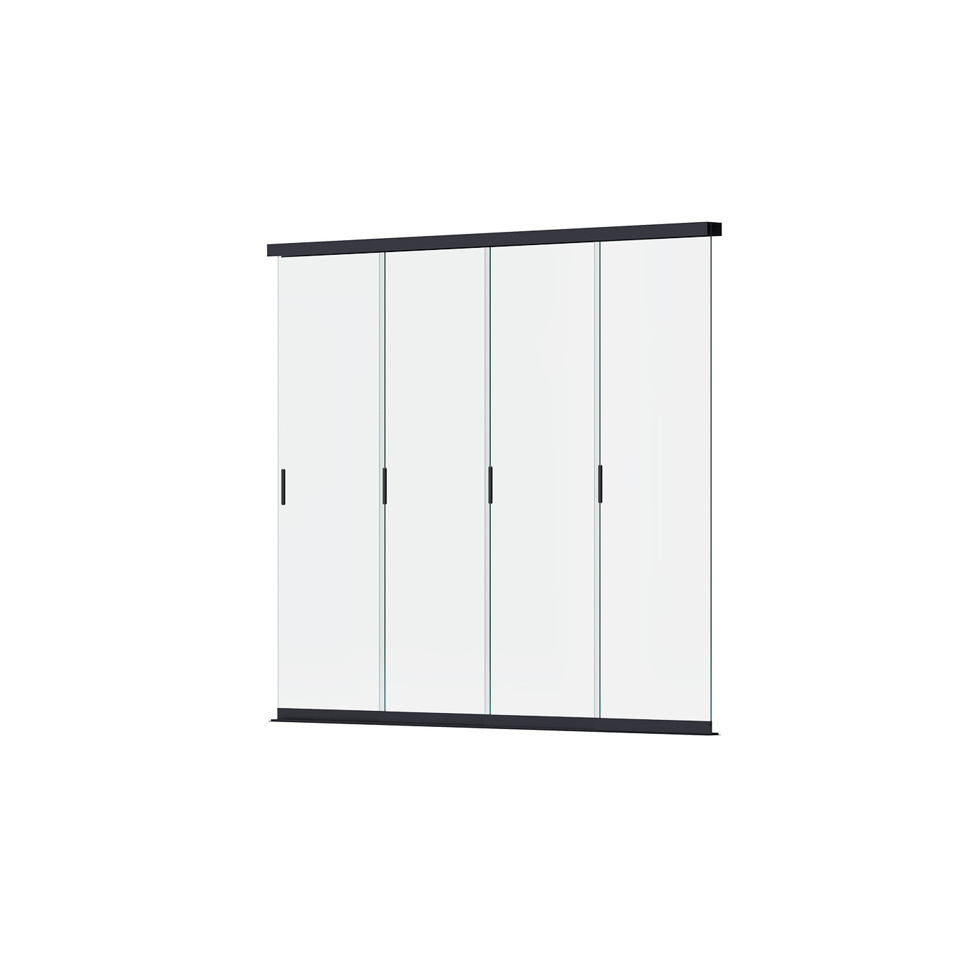 Przesuwny panel szklany do pergol z serii elegance, deluxe, fusion, panel o szerokości 3m