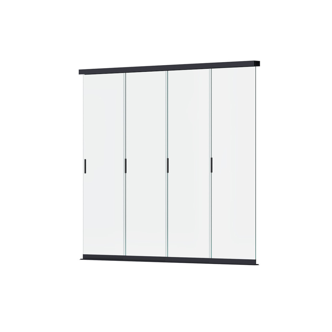 Przesuwny panel szklany do pergol z serii elegance, deluxe, fusion, panel o szerokości 3m