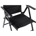 Zbliżenie z góry na podłokietnik w krześle z zestawu SYDNEY dark grey/ dark grey