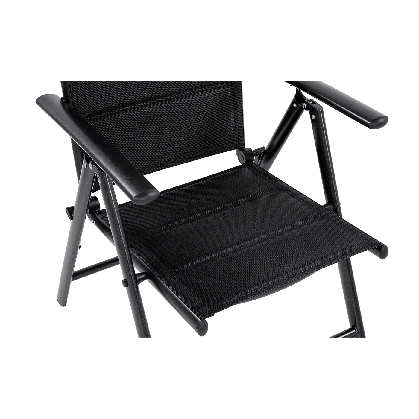Zbliżenie z góry na podłokietnik w krześle z zestawu SYDNEY dark grey/ dark grey